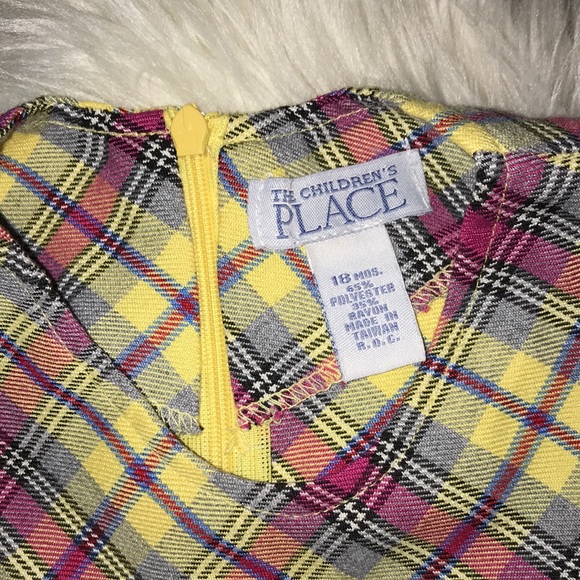 TCP PINK & Yellow plaid Dress w/ matching bow headband size 18 months - Picture 8 of 10
